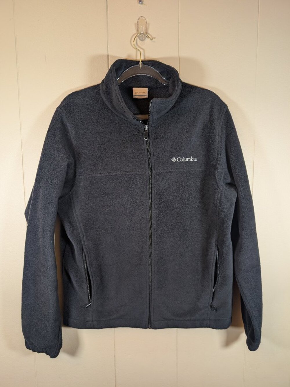 COLUMBIA Benton Springs Women's M Black Full Zip Fleece Jacket Outdoor